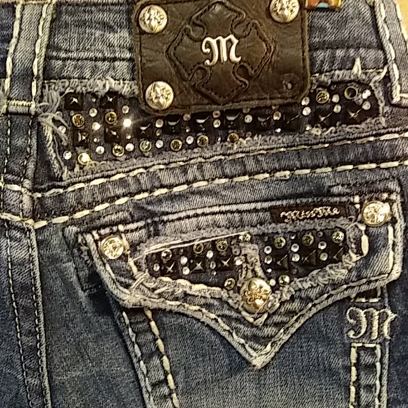 Miss me embellished distressed women's jeans sz 25 - Picture 3 of 8